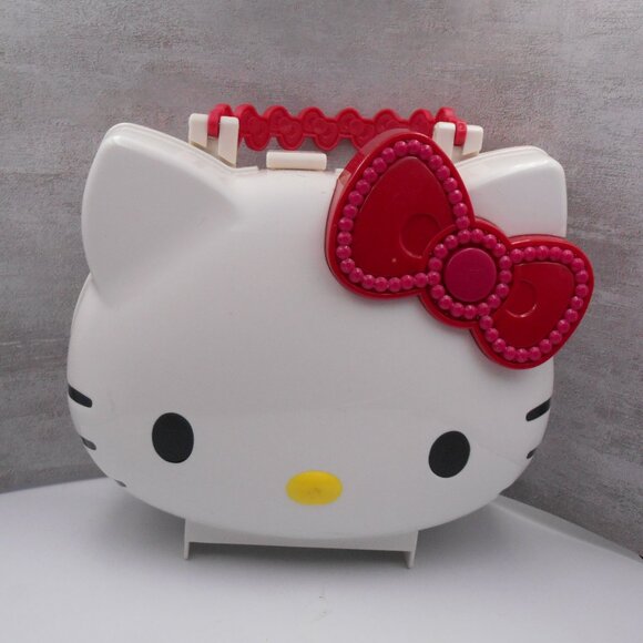 HELLO KITTY COLLECTIBLE SANRIO 2012 PLASTIC HAND PURSE CASE LIGHTS UP!! TOY - Picture 1 of 15